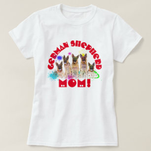 Deutsche Schäferhirte Mama Beste Hündin-Mama je T-Shirt