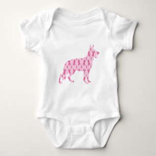 Deutsche Schäferhirte rosa Krebserkrankungen Baby Strampler