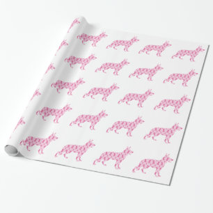 Deutsche Schäferhirte rosa Krebserkrankungen Geschenkpapier