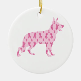 Deutsche Schäferhirte rosa Krebserkrankungen Keramikornament
