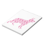 Deutsche Schäferhirte rosa Krebserkrankungen Notizblock (Rotiert)