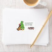 Deutsche Schäferhirte und Weihnachtsbaum-Rücksende Adressaufkleber (Insitu)