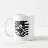 Deutsche Schäferhirte US-Flagge Sungles Patriotic Kaffeetasse (Links)