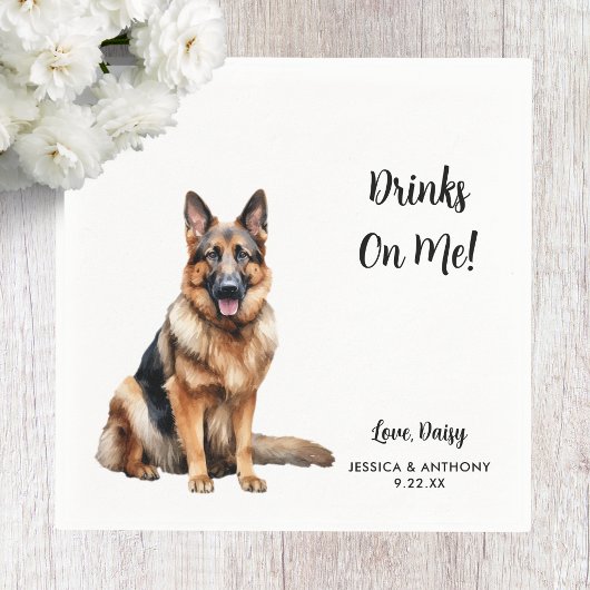 Deutsche Schäferhochzeit Serviette