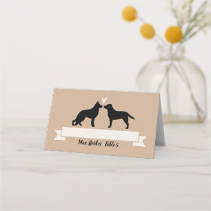 Deutsche Schäferhochzeit und Labrador Retriever Platzkarte