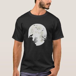 Deutsche Schäferhund auf dem Mond Männer Frauen Ha T-Shirt