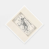 Deutsche Schäferhund Blaupause Serviette (Ecke)
