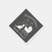 Deutsche Schäferhund Dog Baby Dusche Geschlechtslo Serviette (Ecke)