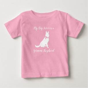 Deutsche Schäferhund Dog Baby Dusche Pink Girl Baby T-shirt