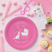 Deutsche Schäferhund Dog Baby Dusche Pink Girl Pappteller (Party)