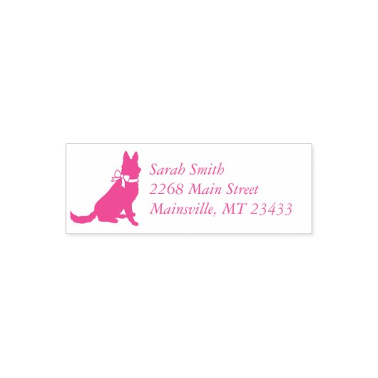Deutsche Schäferhund Dog Baby Dusche Pink Girl Permastempel (Design)
