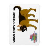 Deutsche Schäferhund Dog Dirty Geschirrs unterzeic Magnet (Vertikal)