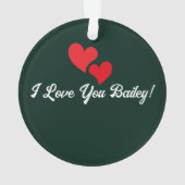 Deutsche Schäferhund Dog Pine Tree Wasserfarbe Wei Ornament (Rückseite)