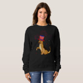 Deutsche Schäferhund Dog Red White Blue Fireworks Sweatshirt (Vorne ganz)