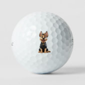 Deutsche Schäferhund-Golfbälle Golfball (Vorderseite)