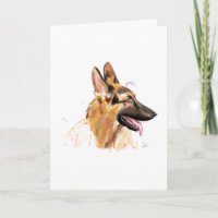 Deutsche Schäferhund-Grußkarte