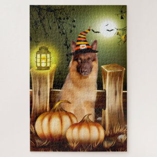 Deutsche Schäferhund Halloween Puzzle