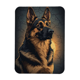 🦴 Deutsche Schäferhund-Heimdekoration für Hunde-F Magnet