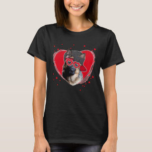 Deutsche Schäferhund Herzchen Valentinstag Männer  T-Shirt