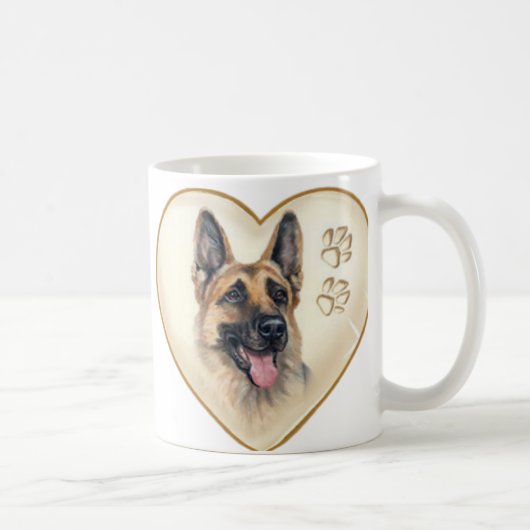 Deutsche Schäferhund Kaffee Tasse Cup (Rechts)