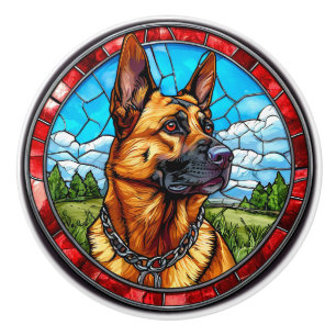Deutsche Schäferhund Keramik-Schrankknauf Keramikknauf