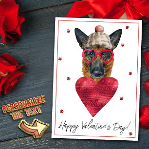 Deutsche Schäferhund Liebhaber Valentinsgeschenk Feiertagskarte