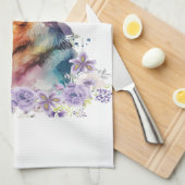 Deutsche Schäferhund Mama Floral Geschirrtuch (Viertel Falte)