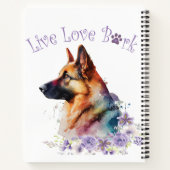 Deutsche Schäferhund Mama Floral Notizblock (Rückseite)