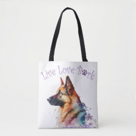 Deutsche Schäferhund Mama Floral Tasche