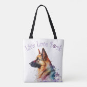 Deutsche Schäferhund Mama Floral Tasche (Rückseite)