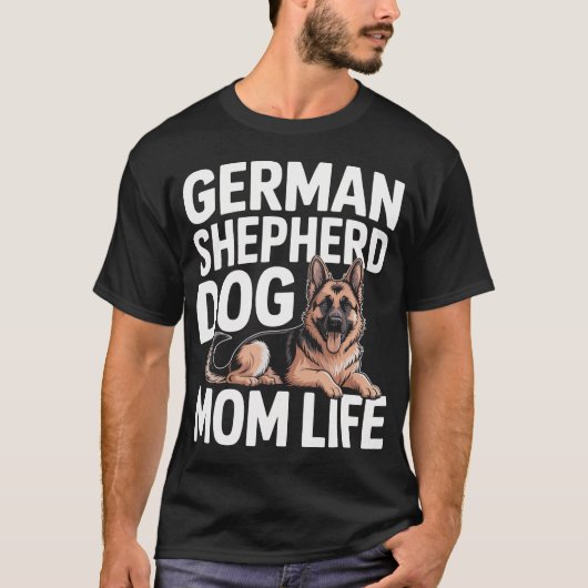 Deutsche Schäferhund-Mama T-Shirt (Vorderseite)