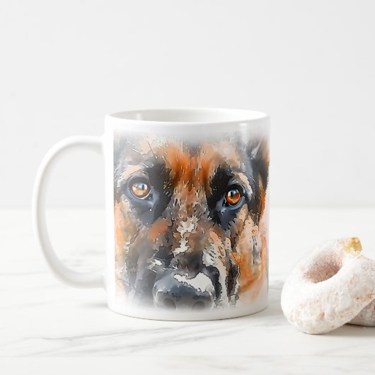 Deutsche Schäferhund-Mutter Kaffeetasse (Mit Donut)