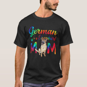 Deutsche Schäferhund-Mutter Tie-Dye-Hund-Mutter Mu T-Shirt