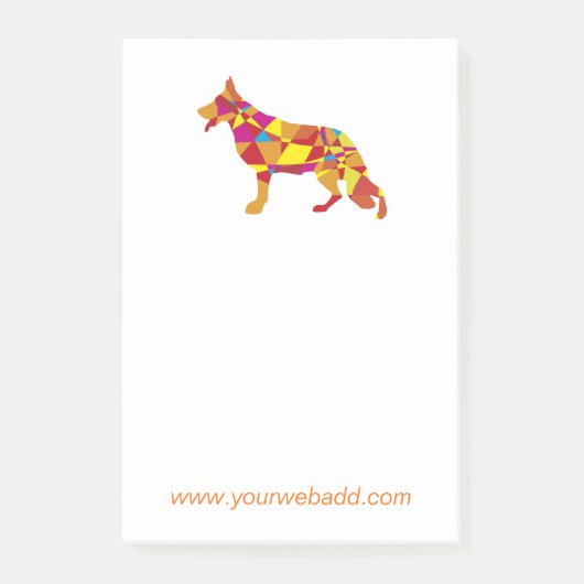 Deutsche Schäferhund-Notizen Post-it Klebezettel (Vorderseite)
