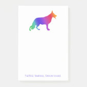 Deutsche Schäferhund-Notizen Post-it Klebezettel (Vorderseite)