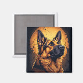 🐾 Deutsche Schäferhund-Porträt-Geschenke 🐾 Magnet (Vorderseite/Rückseite)
