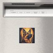 🐾 Deutsche Schäferhund-Porträt-Geschenke 🐾 Magnet (In Situ (Geschirrspüler))