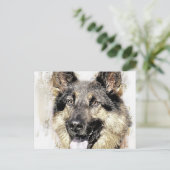 Deutsche Schäferhund Postkarte (Stehend Vorderseite)