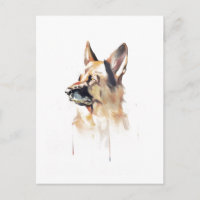Deutsche Schäferhund-Postkarte, Geschenk für Hunde