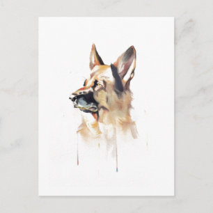 Deutsche Schäferhund-Postkarte, Geschenk für Hunde Postkarte