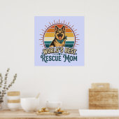 Deutsche Schäferhund-Rettungshund-Mama Poster (Küche)