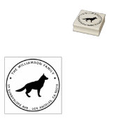 Deutsche Schäferhund Rücksendeadresse für Familien Gummistempel (Stempel)