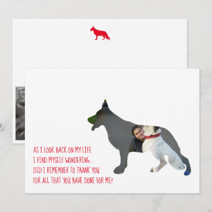 Deutsche Schäferhund-Schablone Dankeskarte