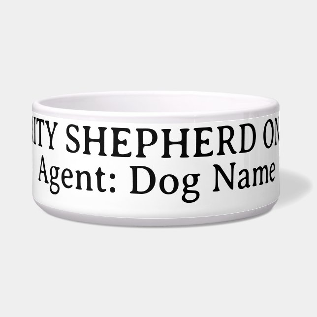 Deutsche Schäferhund-Schüssel Napf (Vorderseite)