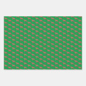 Deutsche Schäferhund Silhouette Grüne Merry Woofma Geschenkpapier Set (Vorderseite 3)