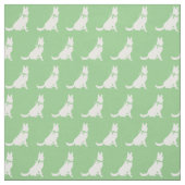 Deutsche Schäferhund Silhouette Pet Sage Green Stoff (Muster)