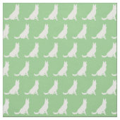 Deutsche Schäferhund Silhouette Pet Sage Green Stoff (Muster)