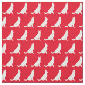 Deutsche Schäferhund Silhouette Rot Stoff (Muster)
