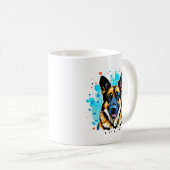 Deutsche Schäferhund Splash Tasse (VorderseiteRechts)