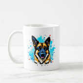 Deutsche Schäferhund Splash Tasse (Links)